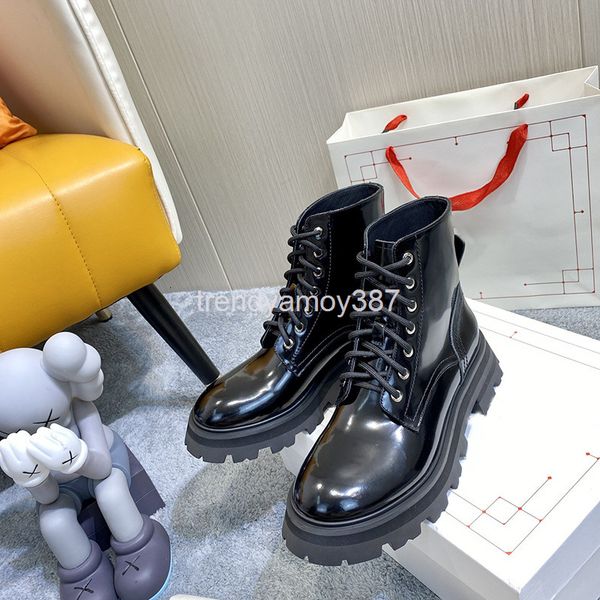 

boots summer fashion comfortable lace up motorcycle boots martin british style simple women's, Black
