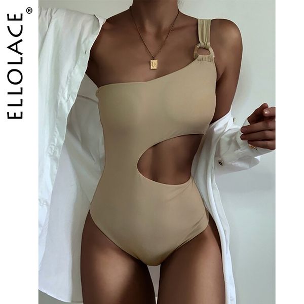 

2021one shoulder womens swimwear 2021 hollow out swimsuit one piece bodysuit women summer womens bathing suits beachwear, Black;white