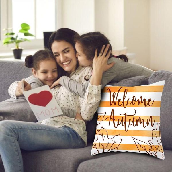 

pillow case autumn pumpkin pillowcase 45*45cm fall home decor grateful thanksgiving throw covers polyester cushion cover