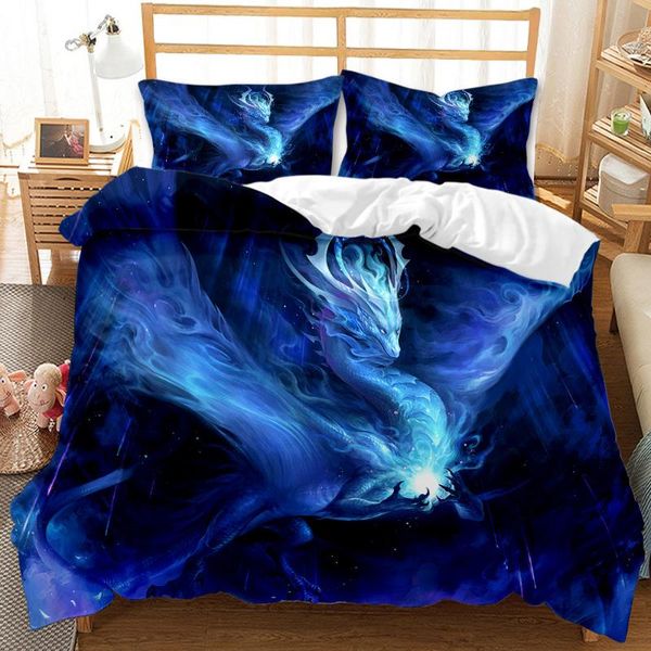 

bedding sets pterodactyl set single twin full  king size fire dragon bed aldult kid bedroom duvetcover 3d print 015