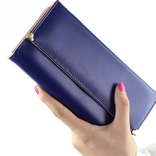 

wallets leather women wallet fashion handbag cards holder long ladies, Red;black
