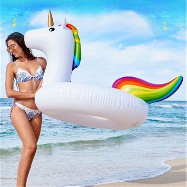 

swimming ring ins thickened inflatable unicorn swimming floating circle lifebuoy