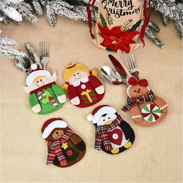 

christmas decorations tableware holder bag hat 2021 home decoration accessories kitchen holde