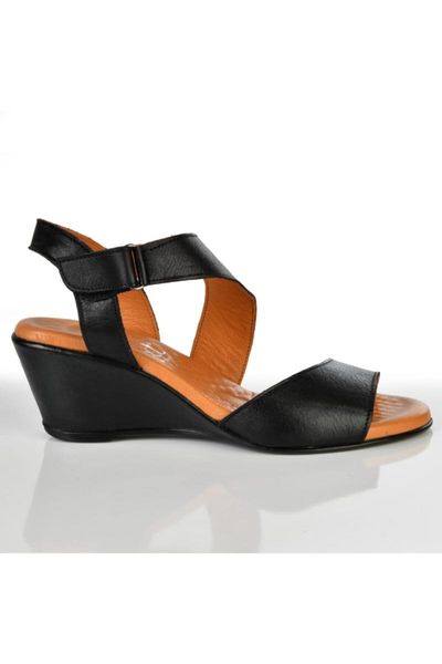 

slippers women's black genuine leather orthopedic casual sandals