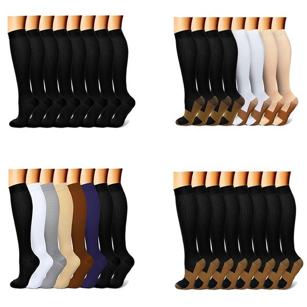 

men's socks multi pairs compression wholesales edema diabetes varicose veins nursing crossfit circulation, Black