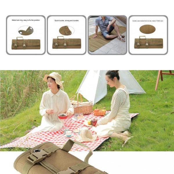 

outdoor pads portable premium camping beach picnic mat with grommets shooting foldable hiking accessories