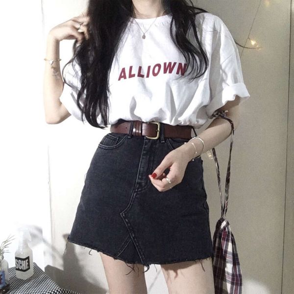 

women's t-shirt net red ins super fire short summer korean version chaoyuansu student loose half sleeve 19br, White