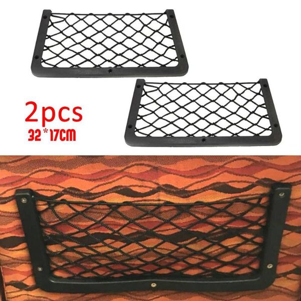 

car organizer 2pcs storage mesh bags 320mm x 170mm easy to install for caravan rv boat high quality