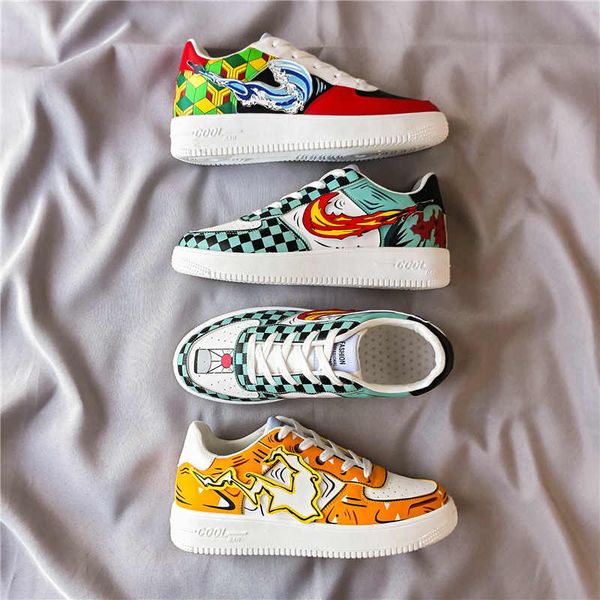 

summer mens shoes sports comfort and casual cartoon board shoes anime demon killer