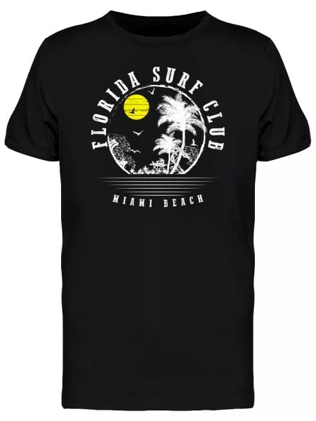 

florida surf club retro style men's tee -image by shutterstock, White;black