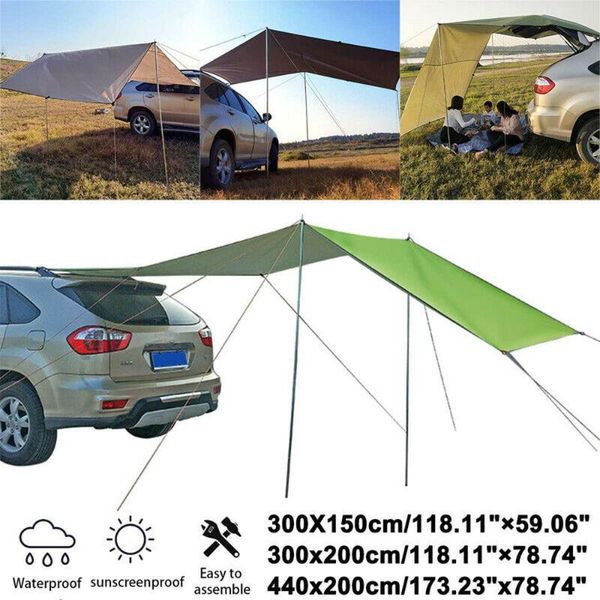 

tents and shelters outdoor rainproof car shelter shade side suv awning anti-uv portable camping tent for automobile roo canopy