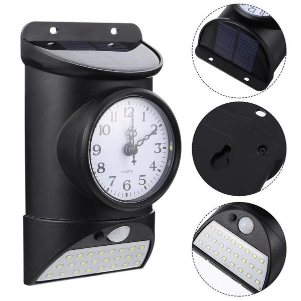 

infrared outdoor wall lamp with clock anti-corrosion waterproof solar light