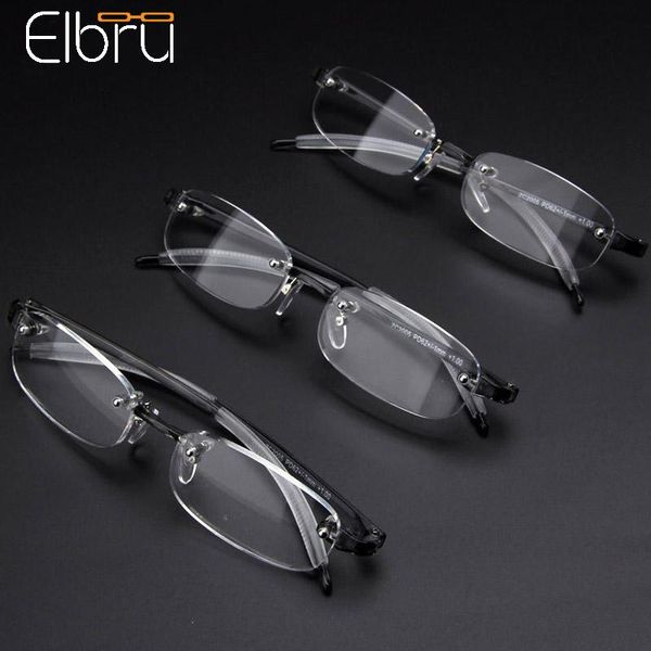 

elbru ultralight tr90 frameless myopia glasses men businesss nearsighted shortsighted eyeglasses diopters -1.0-2.5-3.0-3.5-4.0 fashion sungl, Black