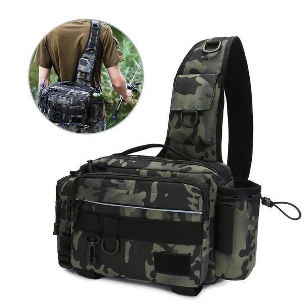 

fishing accessories multifunctional tackle crossbody bag utility storage pack fish lures gear outdoor sports shoulder