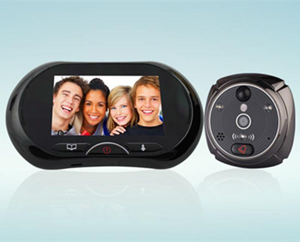 

doorbells 3.7 inch tft hd screen peephole viewer motion detection leave message