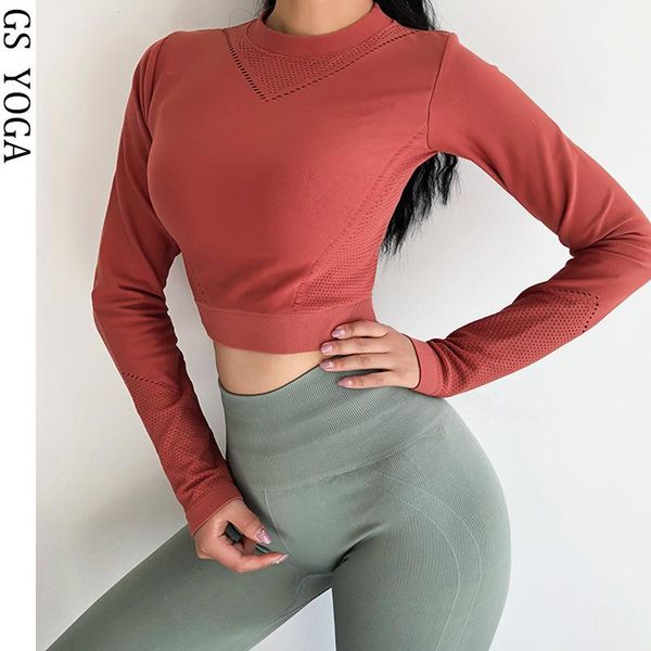 

women's seamless active long sleeve workout gympink ombre running sport yoga shirts shapewear slim fit crop clothes outfit