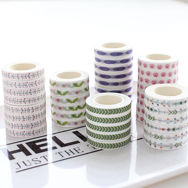

gift wrap 4pc/lot kawaii plant heart washi tape diy scrapbooking sticker label masking diary school office supply
