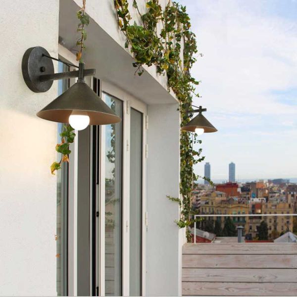 

retro wall lamp for street store decoration loft style metal outdoor led light fixtures old black lamps