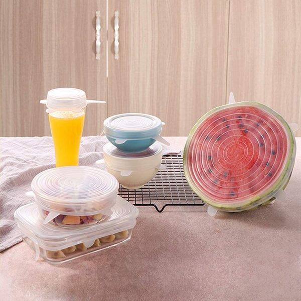 

silicone stretch lids,reusable durable and expandable lids,eco-friendly for container,bowl cover seal l dinnerware sets