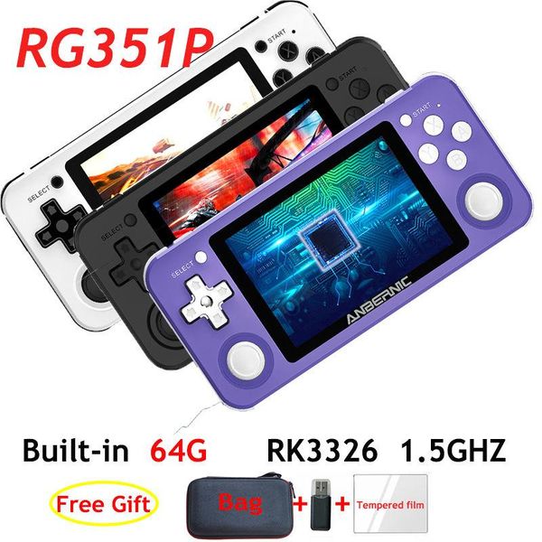 

retro game rg350p video games upgrade console ps1 64bit opendingux 3.5 inch child gift portable players