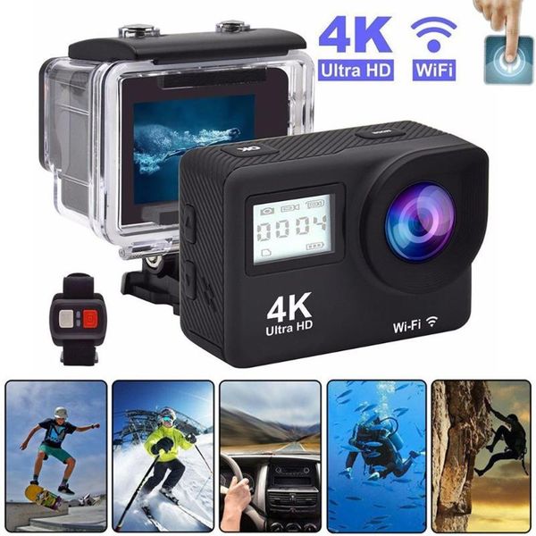 

sports & action video cameras ultra hd 4k/30fps camera underwater 2.0inch touch screen wifi waterproof helmet recording outdoor sport cam