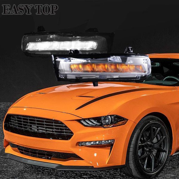 

emergency lights for 2021 mustang led drl turn light lamp with water flash(us version)