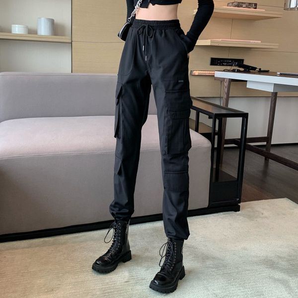 

men's pants women's thin-waisted pants, summer overalls for autumn women , style, legging show motorcycle casual reob, Black