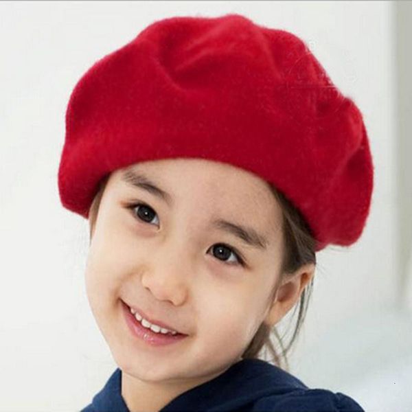 

children spring beret little girls hats dome cap girl fashion caps baby fur berets multi candy color gift &, Yellow