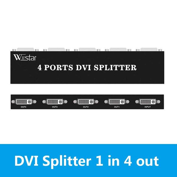 

wiistar splitter 1x4 24+5 pin dvi-d video 1 in 4 out dvi distributor for smart led tv monitor computer projector cables & connectors