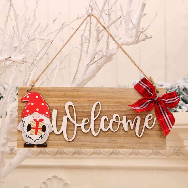 

christmas new wooden door hanging decoration l cafe welcome pendant faceless deep forest dwarf