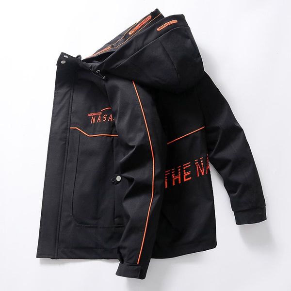 

men's jackets 2021 streetwear casual men jacket mens bomber and coat slim fit hooded windbreaker male outwear, Black;brown