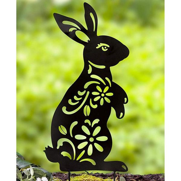 

novelty items silhouette stake black garden floral cutouts yard art lawn outdoor patio home decor