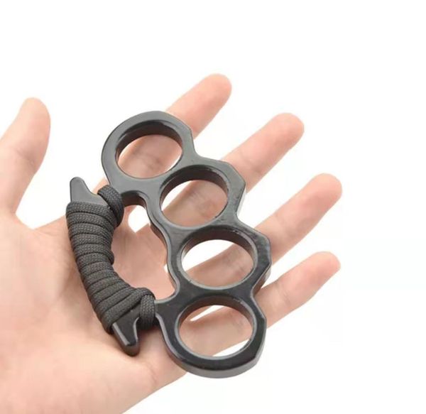 

original silver and black thin steel brass knuckle dusters,self defense personal security women's and men's self-d