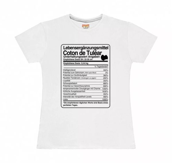 

t-shirt womens dose coton de tulear life supplements by siviwonder, White;black
