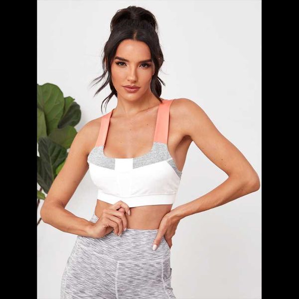 

sports bra for women wire padded push up yoga bras medium impact workout running gym clothing, White;black