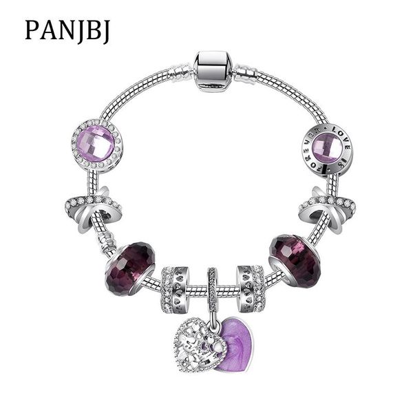 

charm bracelets silver plated bead bracelet forever love family heart galaxy snake chain basic for fashion women diy jewelry gift, Golden;silver