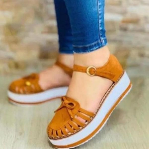 

fashion women hollow out sandals summer flat heels female casual sewing shoes platform ladies sandalias, Black