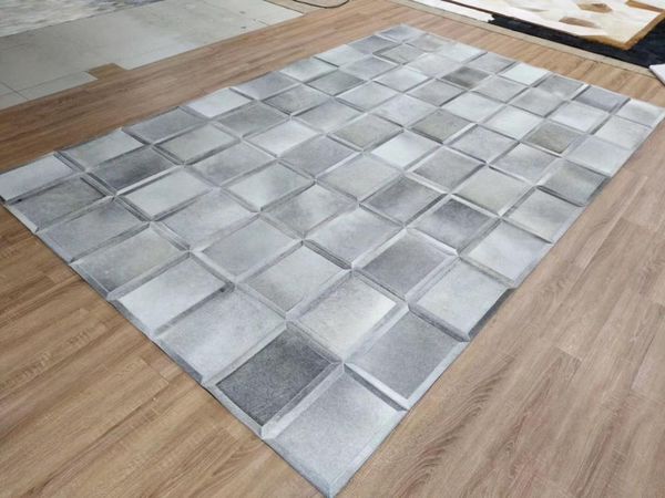 

carpets modern grey natural patchwork cowhide rug fur design
