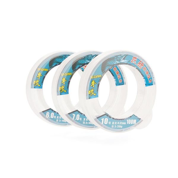 

braid line transparent semi-carbon 100 meters high-strength sea fishing lure bite-resistant