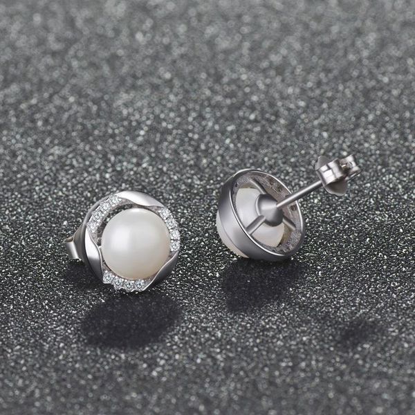 

stud diwenfu silver 925 jewelry pearl earring for women genuine sterling peridot bizuteria gemstone orecchini, Golden;silver