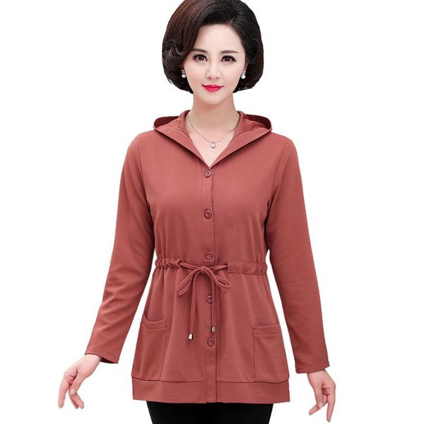 

women's trench coats autumn winter women coat middle-aged elderly padded jackets knit cardigan jacket large size fashion overcoat a46, Tan;black
