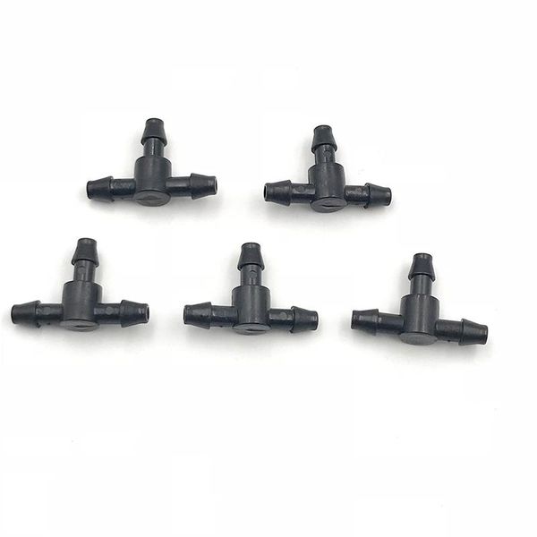 

watering equipments 50pcs micro nozzle 4/7mm save water 3-way connector with barbed garden irrigation hose drip system for "t" typ