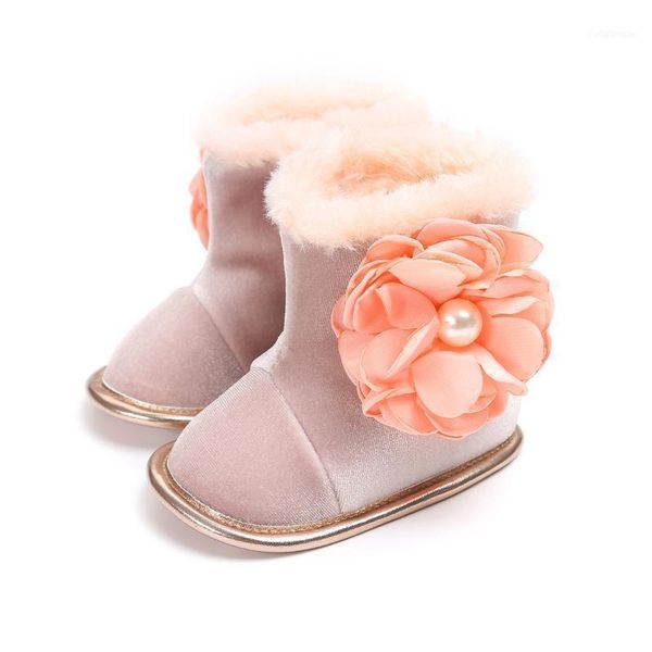 

first walkers romirus baby girls winter snow boots cute flower infant fashion1