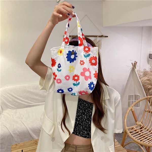 

cross body corduroy mini totes bag cute daisy printing handbag