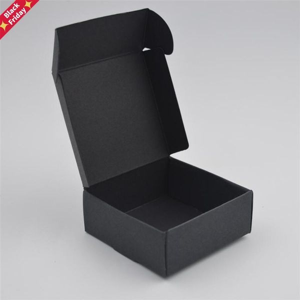

50pcs black craft kraft paper box packaging wedding party small gift candy jewelry package boxes for handmade soap wrap