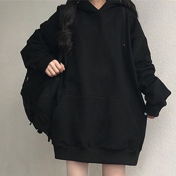 

women's hoodies & sweatshirts oversized black women sweatshirt zipper hood easy matching female hooded warm spring and autumn coat jack