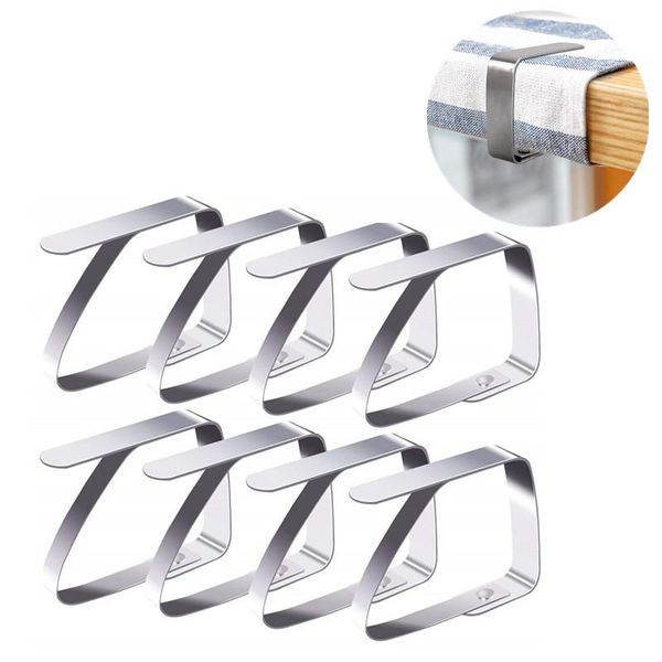 

clothing & wardrobe storage 8pcs stainless steel adjustable tablecloth clips table cover holder clamps household tools