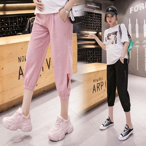 

1187# maternity pants summer adjustable elastic waist belly support comfy leggings trousers bottoms, White