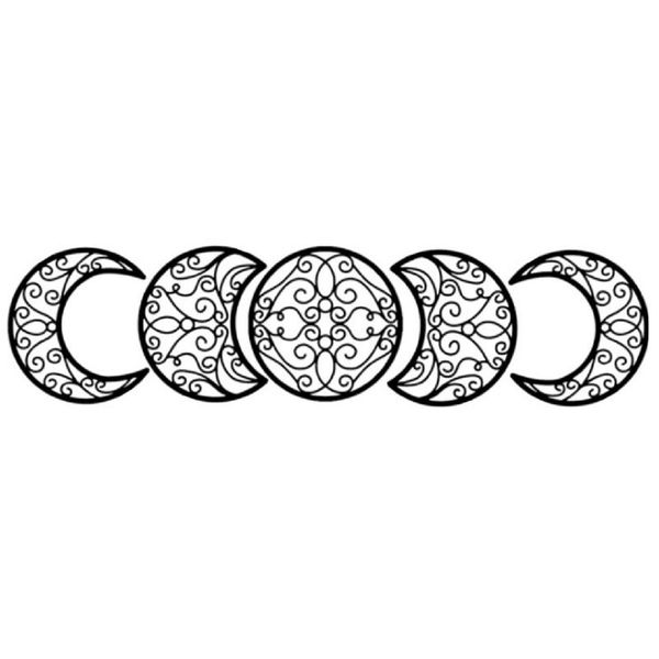 

wall stickers 5pcs wooden moon decoration bohemian for home living room creative cycle decoratives