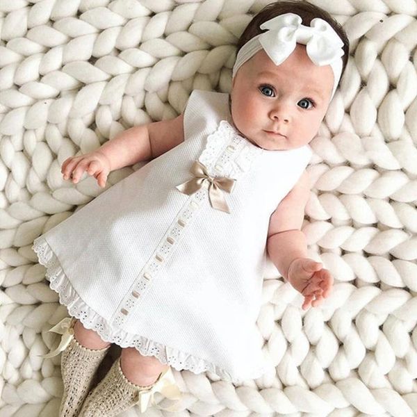 

born baby girl clothes set cute cotton sleeveless princess infant toddler dress birthday girls outfits girl's dresses, Red;yellow